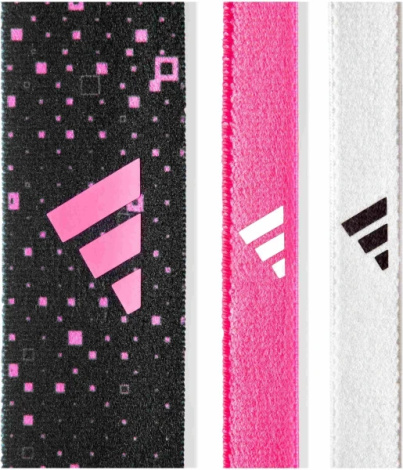 Повязки на голову Adidas HAIRBANDS (GRAPHIC) 3PK белая, розовая, черная (3 штуки) ADAC-16160