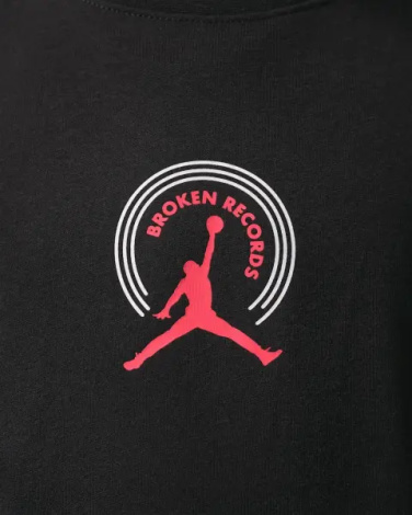 Футболка подростковая Nike JORDAN BROKEN RECORDS черная 95F628-023