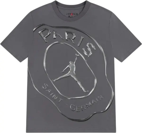 Футболка подростковая Nike PRACTICE TEE PSG серая 95F539-783