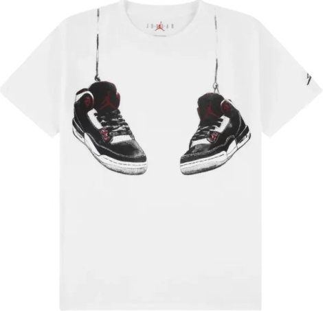 Футболка подростковая Nike JORDAN HANGING AJ3 белая 95F483-001