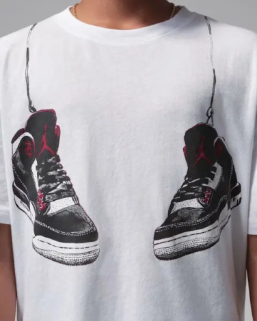 Футболка подростковая Nike JORDAN HANGING AJ3 белая 95F483-001