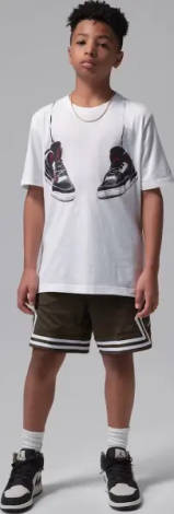 Футболка подростковая Nike JORDAN HANGING AJ3 белая 95F483-001