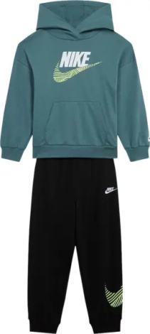 Спортивный костюм детский Nike SPORTSWEAR IN THE ZONE OVERSIZED FRENCH TERRY темно-зелено-черный 86N738-023