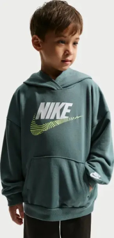 Спортивный костюм детский Nike SPORTSWEAR IN THE ZONE OVERSIZED FRENCH TERRY темно-зелено-черный 86N738-023