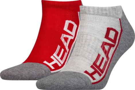 Шкарпетки Head PERFORMANCE SNEAKER 2P UNISEX червоно-сірі, світло-сіро-сірі (2 пари) 791018001-070
