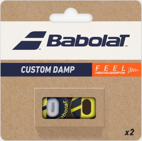 Віброгасники для ракеток Babolat CUSTOM DAMP X2 жовто-чорні (2 штуки) 700130-142
