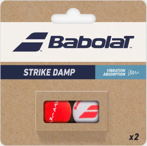 Віброгасники для ракеток Babolat STRIKE DAMP X2 червоно-білі (2 штуки) 700125-100