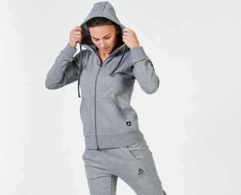 Толстовка женская Select Torino zip hoodie women серая 625210-006