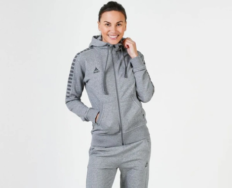Толстовка женская Select Torino zip hoodie women серая 625210-006