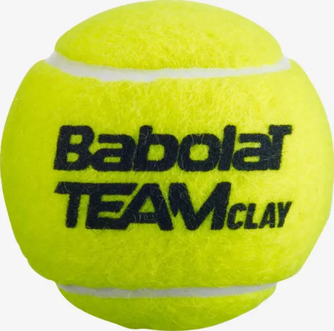 Набір м'ячів для тенісу Babolat TEAM CLAY METALL BOX жовтий (4 штуки) 502080-113y
