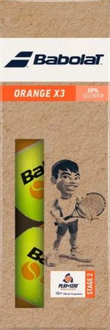 Набір м'ячів для тенісу дитячий Babolat ORANGE жовто-оранжевий (3 штуки) 501107-113