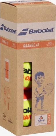 Набір м'ячів для тенісу дитячий Babolat ORANGE жовто-оранжевий (3 штуки) 501107-113