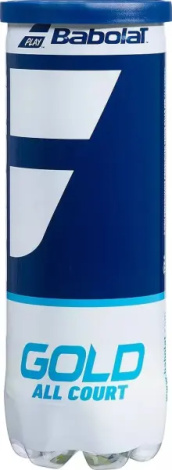Набір м'ячів для тенісу Babolat GOLD ALL COURT жовтий (3 штуки) 501086-113y