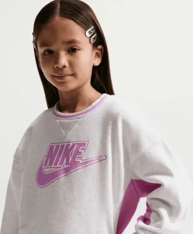 Спортивний костюм дитячий Nike FRENCH TERRY COLORBLOCKED світло-сіро-рожевий 36N697-X58