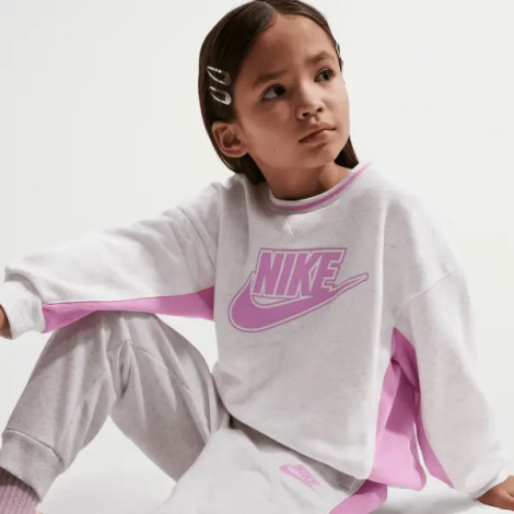 Спортивний костюм дитячий Nike FRENCH TERRY COLORBLOCKED світло-сіро-рожевий 36N697-X58