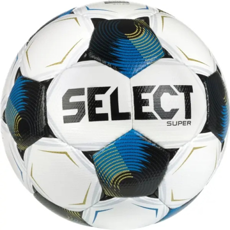 Футбольный мяч Select SUPER (FIFA QUALITY PRO) V26 бело-сине-золотой Размер 5 362555-128