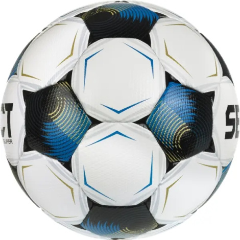 Футбольный мяч Select SUPER (FIFA QUALITY PRO) V26 бело-сине-золотой Размер 5 362555-128