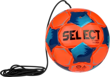 Футбольный мяч на резинке Select STREET KICKER V26 оранжево-темно-синий Размер 4 099483-004