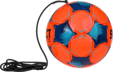 Футбольный мяч на резинке Select STREET KICKER V26 оранжево-темно-синий Размер 4 099483-004