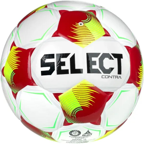 Футбольный мяч Select CONTRA DB (FIFA BASIC) V26 бело-красно-салатовый Размер 4 085417-012