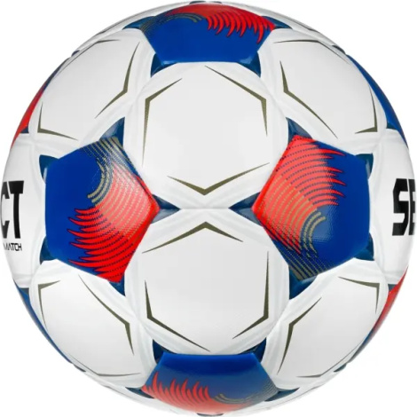 Футбольний м'яч Select MATCH DB (FIFA BASIC) V26 біло-червоно-синій Розмір 5 057538-004