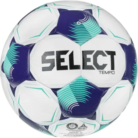 Футбольный мяч Select TEMPO TB (FIFA BASIC) V26 бело-фиолетово-бирюзовый Размер 5 057506-003