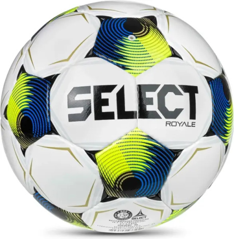 Футбольний м'яч Select ROYALE (FIFA BASIC) V26 біло-жовто-синій Розмір 5 022437-001