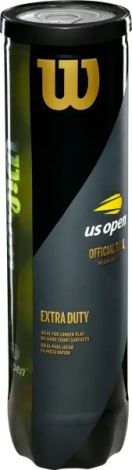 Набор мячей для тенниса Wilson US OPEN EXTRA DUTY 4 желтый (4 штуки) WRT116200