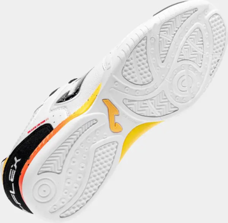 Футзалки (бампы) Joma TOP FLEX бело-черно-желто-оранжевые TOPS2632IN