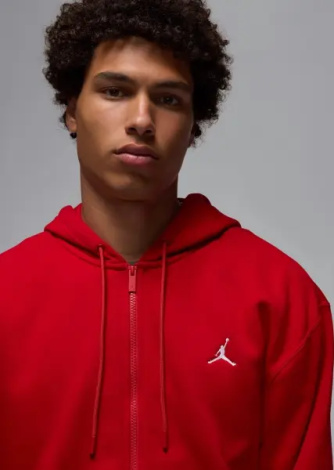 Толстовка Nike JORDAN BROOKLYN FLEECE FULL-ZIP HOODIE красная FV7289-687