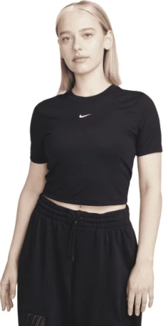 Футболка жіноча Nike W NSW TEE ESSNTL SLIM CRP LBR чорна FB2873-010