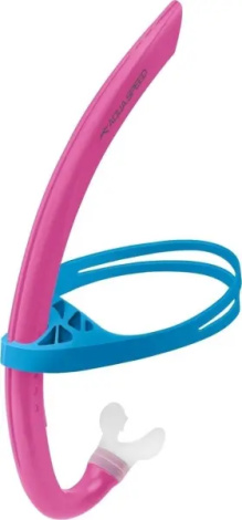 Дыхательная трубка для плавания детская Aqua Speed JUNO JUNIOR розово-голубая 734-03