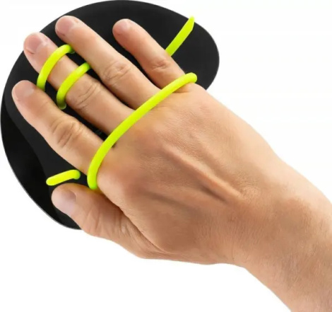 Лопатки для плавания Aqua Speed ​​FINGER PADDLES черно-желтые 723