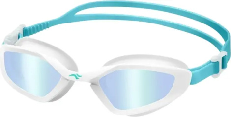 Очки для плавания Aqua Speed RAVEN MIRROR бело-бирюзовые 713-29