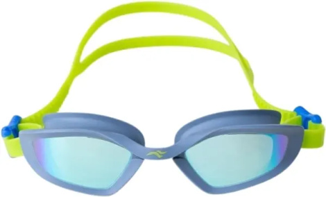 Очки для плавания Aqua Speed RAVEN MIRROR серо-салатовые 713-04