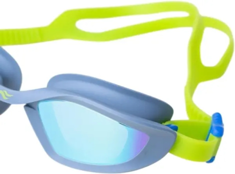 Очки для плавания Aqua Speed RAVEN MIRROR серо-салатовые 713-04