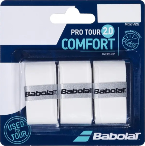 Обмотка для ракеток Babolat PRO TOUR 2.0 X3 белая (3 штуки) 653053-101