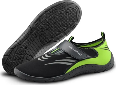 Аквашузы Aqua Speed AQUA SHOE 27 черно-салатовые 642-27A