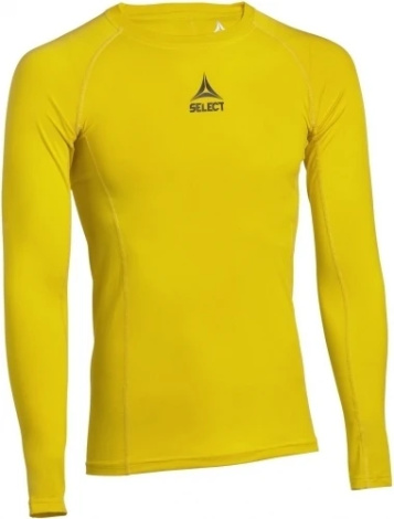 Термофутболка с длинными рукавами Select BASELAYER SHIRT WITH LONG SLEEVES (L/S) желтая 623540-555