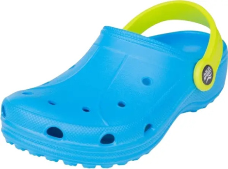 Кроксы детские Aqua Speed LIMA голубо-лимонные 555-02