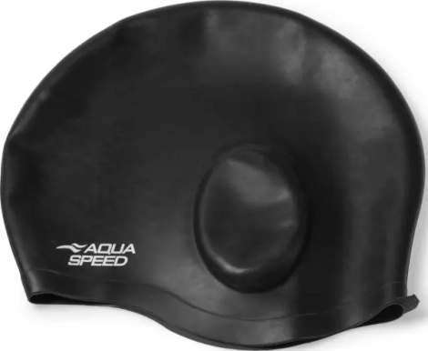 Шапочка для плавания Aqua Speed EAR CAP COMFORT черная 289-07