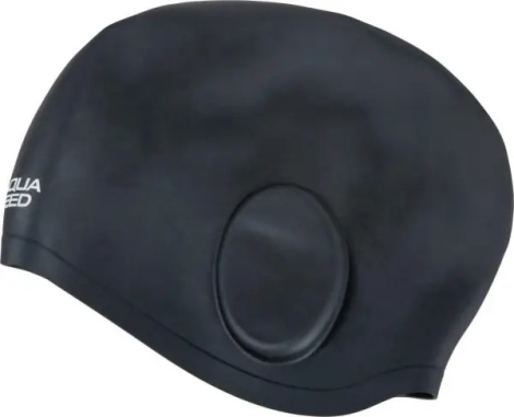 Шапочка для плавания Aqua Speed EAR CAP VOLUME черная 284-07