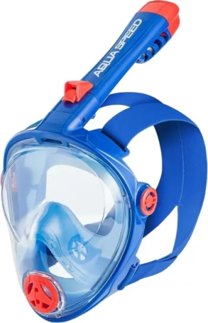 Маска для плавания полнолицевая детская Aqua Speed SPECTRA 2.0 KID сине-оранжевая 248-01