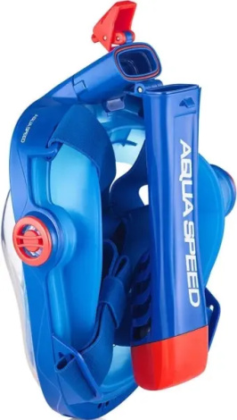 Маска для плавания полнолицевая детская Aqua Speed SPECTRA 2.0 KID сине-оранжевая 248-01