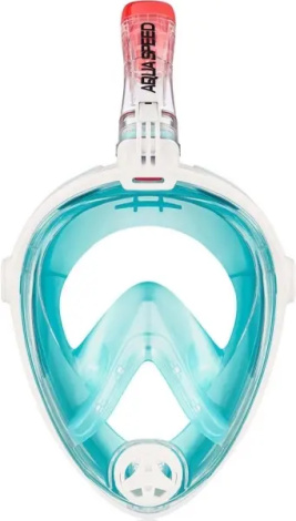 Маска для плавання повнолицьова Aqua Speed SPECTRA 2.0 бірюзово-біла 247-02