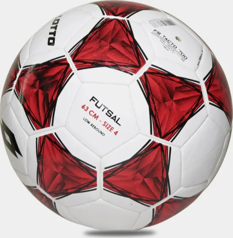 Футзальный мяч Lotto BALL FS TACTO 700 бело-красно-черный Размер 4 223031/223032/23B