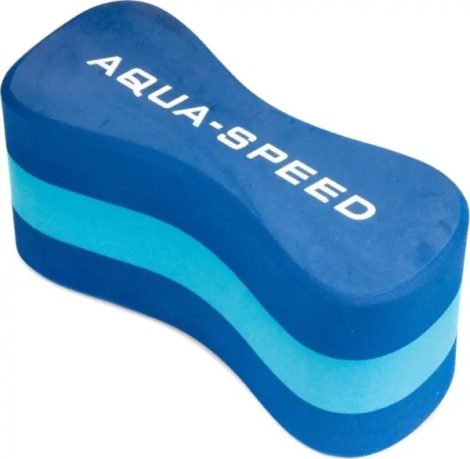 Доска для плавания детская Aqua Speed JUNIOR 3 LAYERS PULLBUOY сине-голубая 149-01