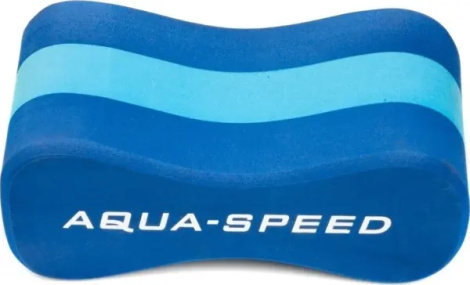Доска для плавания детская Aqua Speed JUNIOR 3 LAYERS PULLBUOY сине-голубая 149-01