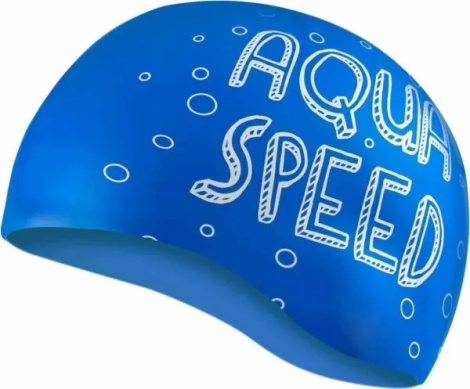 Шапочка для плавания детская Aqua Speed KIDDIE SHARK сине-серая 142-Shark