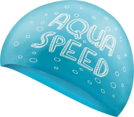 Шапочка для плавания детская Aqua Speed KIDDIE OCTOPUS голубая 142-Octopus